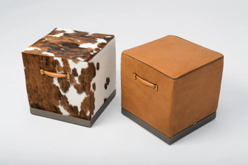 FEDRO - Square fur pouf with castors by Mantellassi 1926 - view 3